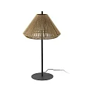 Lampadaire d’extérieur SAIGON OUT E27 IP44, gris foncé, jaune ocre 