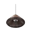 Luminaire à suspension SAIGON OUT E27 IP44, gris foncé 
