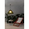 Faro Luminaire suspendu d'extérieur SAIGON OUT E27 IP44, gris foncé, olive verte 