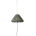 Luminaire suspendu d'extérieur SAIGON OUT E27 IP44, gris foncé, olive verte 