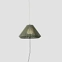 Faro Luminaire suspendu d'extérieur SAIGON OUT E27 IP44, gris foncé, olive verte 