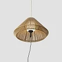 Faro Luminaire suspendu d'extérieur SAIGON OUT E27 IP44, gris foncé, jaune ocre 