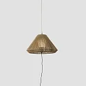 Faro Luminaire suspendu d'extérieur SAIGON OUT E27 IP44, gris foncé, jaune ocre 
