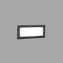 Luminaire d'encastrement mural  STRIPE-2 angulaire, avec diffuseur IP54, gris foncé 