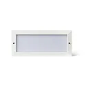 Luminaire d'encastrement mural  STRIPE-2 angulaire, avec diffuseur IP54, blanc mat 