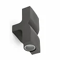 Luminaire mural KLAMP à 2 flammes GU10 IP44, gris foncé 