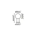 Faro outdoor luminaire MOON 300 E27 IP44, dark grey, opal 