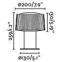 Faro Lumière extérieure MUFFIN 259 E27 IP44, gris foncé, opale 