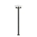 Lampadaire d'extérieur BLUB'S 3 flammes E27 IP44, gris foncé 
