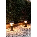 Faro Borne d'éclairage SHELBY LED IP65, gris foncé 
