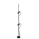 Luminaire sur pied CLAP 1266 à 2 flammes LED IP65, noir 