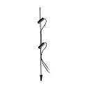 Lampe à piquet de terre CLAP 130 à 2 flammes LED IP65, noir 
