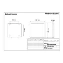 Frisch-Licht Panneau à LED ABP2040A.4384DA plat, contrôlable par DALI, résistant aux chocs, gradable 34W 4300lm 4000K 85° 85°