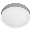 Luminaire de surface plat, rond, adapté aux postes de travail avec écran IP54, couvert de poudre, blanche gradable