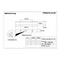 Frisch-Licht Luminaire pour locaux humides AWL117050P.3284 court, commutable, prismatique IP50, blanche 