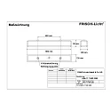 Frisch-Licht Luminaire pour locaux humides AWL117150P.3283 court, commutable, prismatique IP50, blanche 