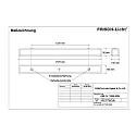 Luminaire pour locaux humides AWL147150A.6384 langue, commutable IP50, blanche 
