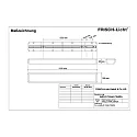 Luminaire pour locaux humides AWL237454A.7384DA contrôlable par DALI, résistant aux chocs IP54, blanche gradable