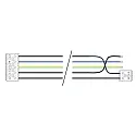 Through-wiring 5 x 2,5 mm² for Damp proof luminaire, series 9166, 662mm