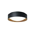 Applique et plafonnier PREMIUM ARCHITEKTUR Ø 30,8cm rond IP40, noir, brun cuivré gradable