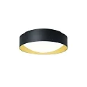 Applique et plafonnier PREMIUM ARCHITEKTUR Ø 30,8cm rond IP40, or, noir gradable