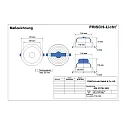 Frisch-Licht LED Recessed Downlight, 10W, 3000K, 1000lm, IP20, UGR < 19, white