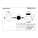 Frisch-Licht Downlight EDL2200A.0883DA contrôlable par DALI, reculer IP44, blanche gradable