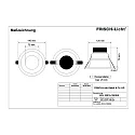 Frisch-Licht Downlight EDL2201A.1083DA contrôlable par DALI, reculer IP44, blanche gradable