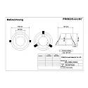 Frisch-Licht Downlight EDL2202A.1283DA contrôlable par DALI, reculer IP44, blanche gradable