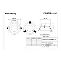 Frisch-Licht Downlight EDL2203A.1583 commutable, reculer IP44, blanche 