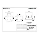 Frisch-Licht LED Recessed Downlight, round, 22W, 3000K, 2200lm, IP44, opal, white