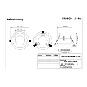 Frisch-Licht LED Recessed Downlight, round, 21W, 3000K, 2100lm, IP44, opal, DALI dimmable, white