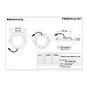 Frisch-Licht Downlight EDL2260A.4084 plat, commutable IP44, blanche 