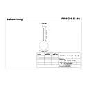 Frisch-Licht Luminaire à suspension KPL6500G.5584W commutable IP40, blanche 