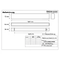 Frisch-Licht Barre lumineuse MICROPAL®, UGR<19 / 1687MM / 840 version pour montage en surface, contrôlable par DALI, direct IP40, noir 