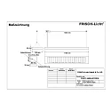 Frisch-Licht LED Pendant grid luminaire direct / indirect, 67W, 3000K, 8700lm, IP20, UGR < 19, DALI dimmable, white