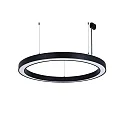 pendant luminaire Ø 62CM CCT Switch, direct, UGR < 19, multipower, ring shape IP40, black 