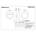 Frisch-Licht Luminaire à suspension Ø 133.5CM CCT Switch, direct, UGR < 19, multipower, forme de l'anneau IP40, blanche 