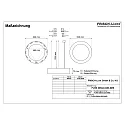 Frisch-Licht Luminaire à suspension Ø 62CM CCT Switch, direct / indirect, UGR < 19, multipower, forme de l'anneau IP40, noir 