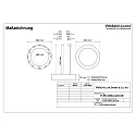 Frisch-Licht Luminaire à suspension Ø 62CM CCT Switch, direct / indirect, UGR < 19, multipower, forme de l'anneau IP40, blanche 