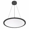 Luminaire à suspension Ø 60cm contrôlable par DALI, adapté aux postes de travail avec écran IP20, noir gradable