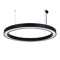 pendant luminaire Ø 150CM CCT Switch, direct / indirect, UGR < 19, multipower, ring shape IP40, black dimmable