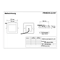 Frisch-Licht Downlight QDL2254A.2183DA carré, commutable IP54, blanche gradable