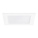 Plafonnier encastré 30x30 angulaire, plat IP44, blanche gradable