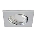 Downlight QDL5350AG.0683 pivotant, carré GU10 IP20, aluminium brossé 