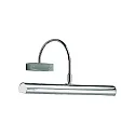 Eclairage de tableau GRIT-40 inclinable E14 IP20, nickel mat gradable