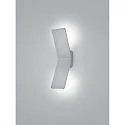wall luminaire ADA 2 flames, square IP20, nickel matt dimmable