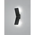 Knapstein Luminaire mural ADA à 2 flammes, angulaire IP20, noir gradable