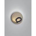 Knapstein Luminaire mural MEGGI rond IP20, bronze, noir gradable