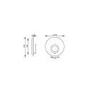Knapstein Luminaire mural MEGGI rond IP20, bronze, noir gradable